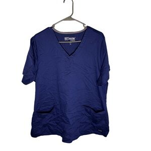Barco Uniforms Navy Blue V-Neck Scrub Top